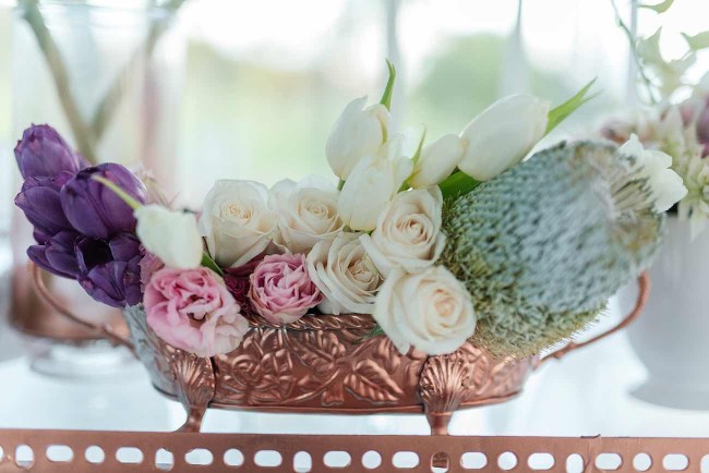 Romantic Copper Metallic & Blush Wedding Ideas