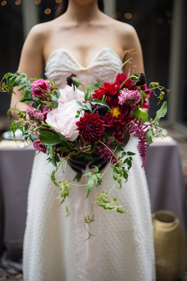 Cranberry + Navy Atrium Rooftop Wedding 24