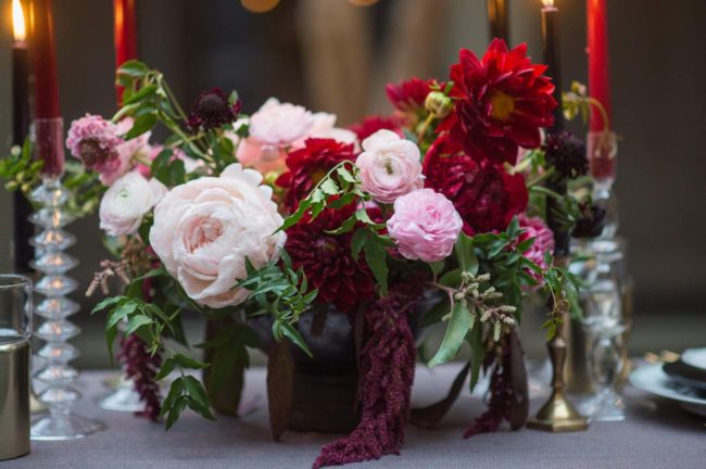 Cranberry + Navy Atrium Rooftop Wedding 46