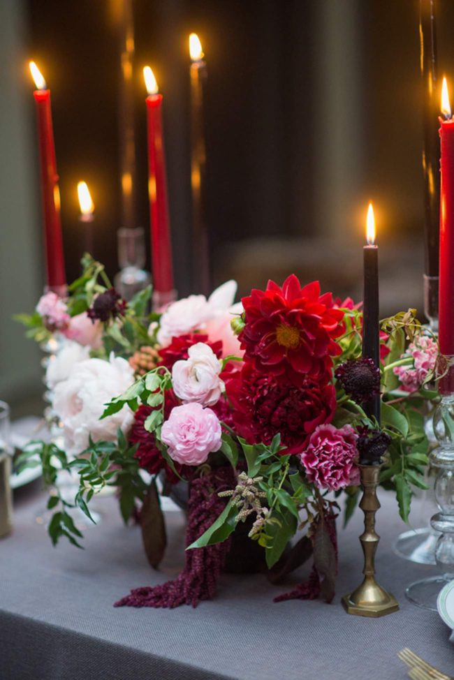 Cranberry + Navy Atrium Rooftop Wedding 47