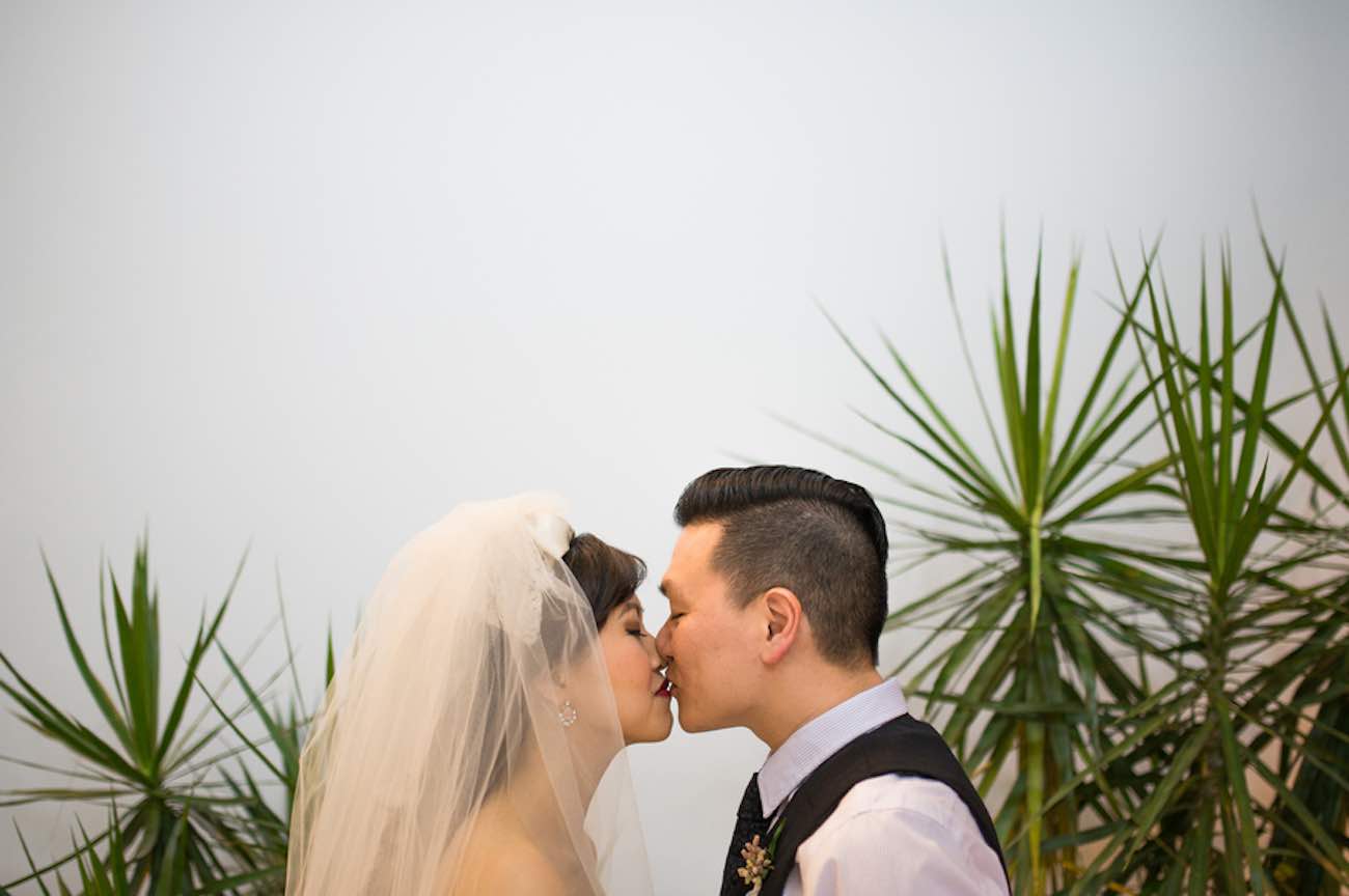 Cranberry + Navy Atrium Rooftop Wedding 5