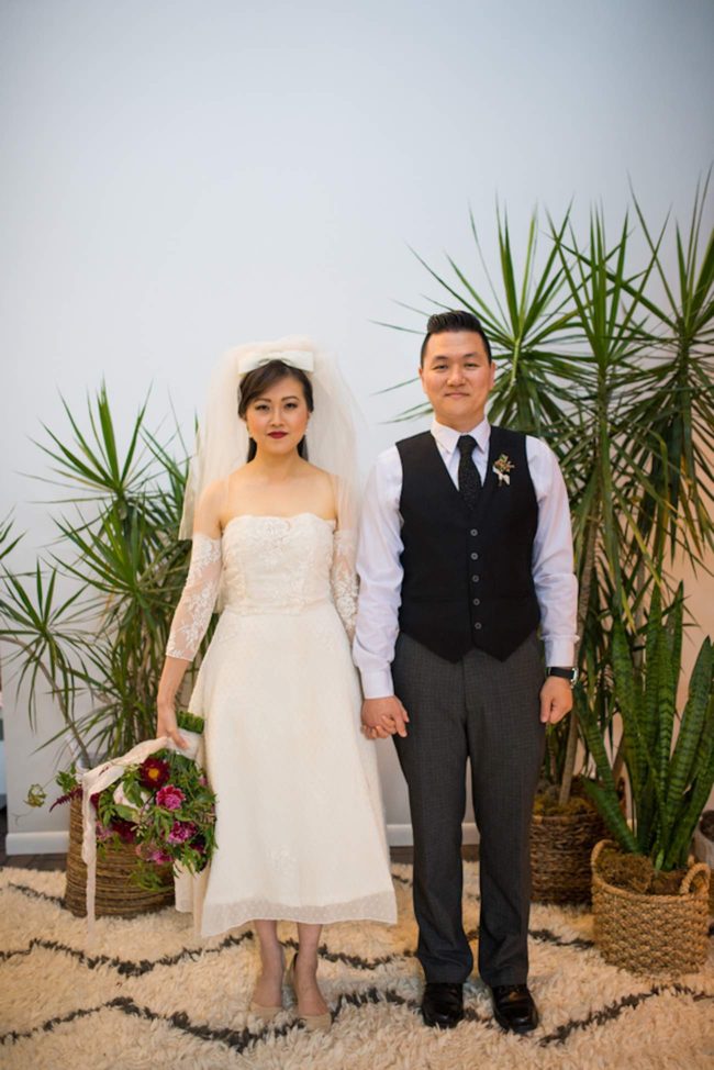 Cranberry + Navy Atrium Rooftop Wedding 6