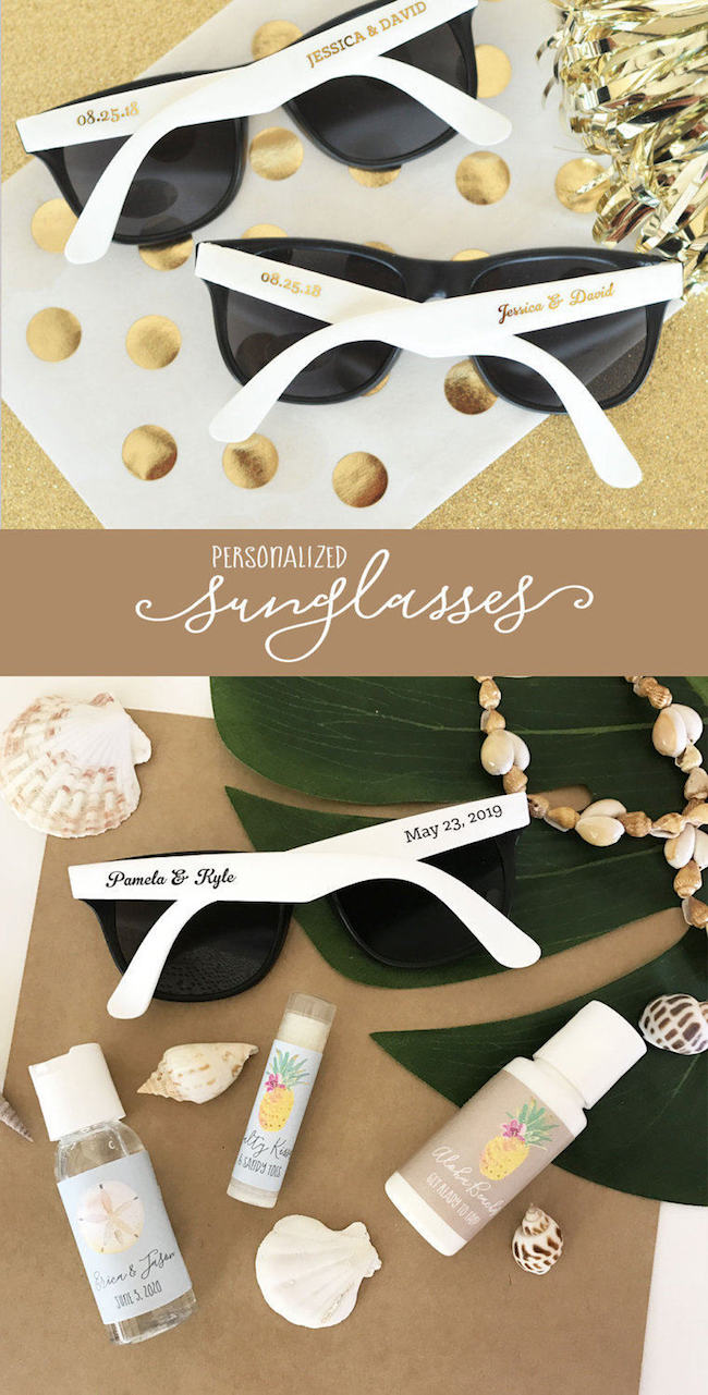 DIY Beach Wedding Sunglasses Favor