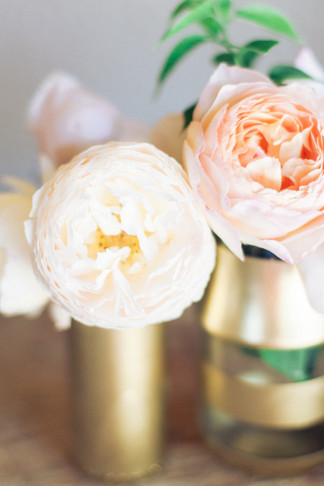 DIY Gold Glitter Bottle Vase 16