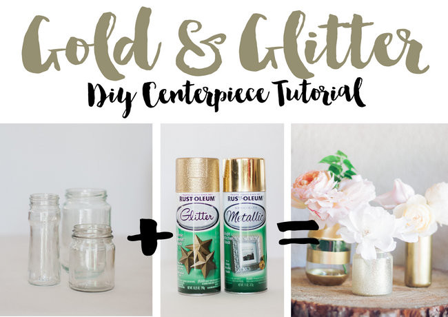 Easy and super stunning DIY Gold Glitter Bottle Vase Tutorial: https://confettidaydreams.com/diy-gold-and-glitter-vases-tutorial/