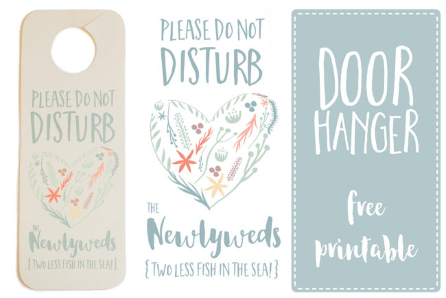 Do Not Disturb Newlywed Door Hanger Printable 4