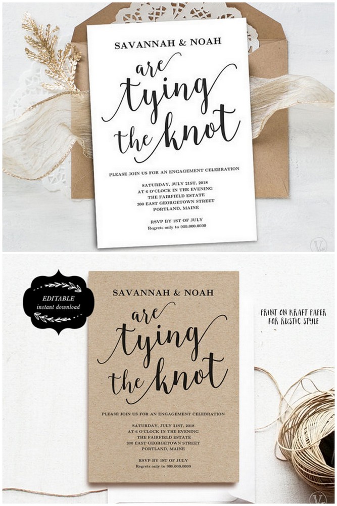 Downloadable Engagement Party Invitation Templates 