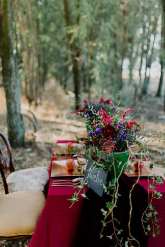 Dramatic black and red forest wedding - Jana Marnewick Photography