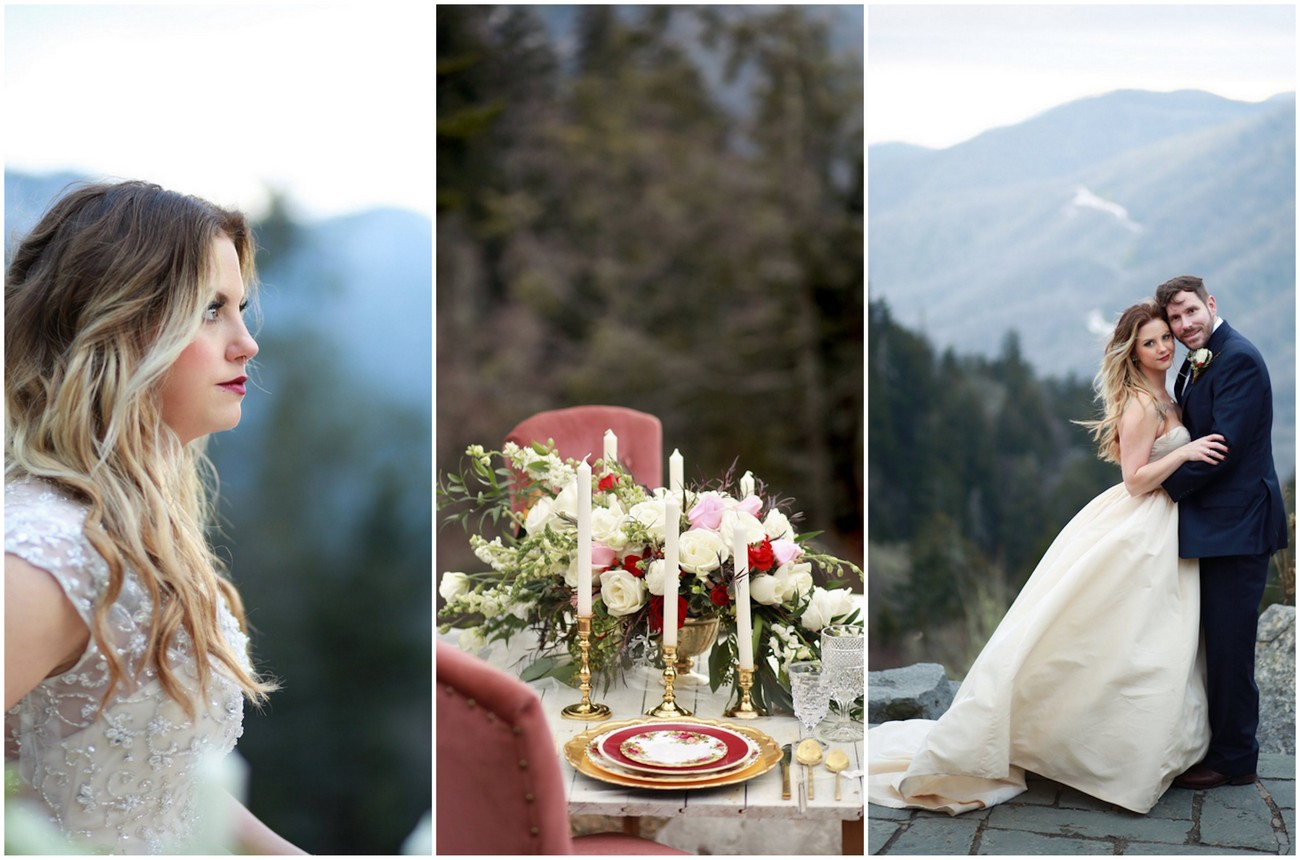 Elegant Smoky Mountain Wedding Anniversary 