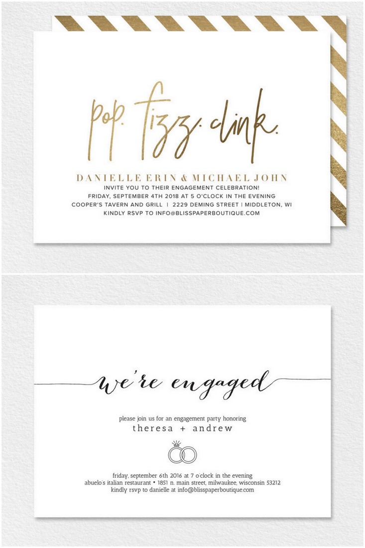 We Are Engaged Engagement Invitation Pop The Champagne Engagement Party Alcohol Drinks Invitation Engagement Invites We/'re Engaged