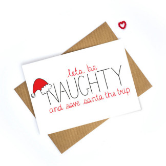 Oh Behave! Naughty But Nice Christmas Cards for Him.