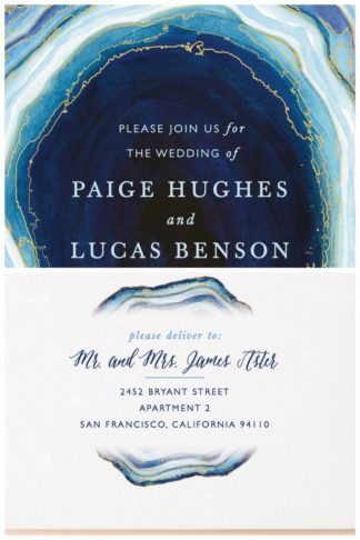 Geode Agate and Crystal Wedding Invitations