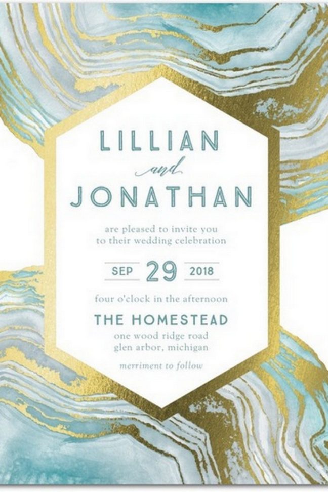 15 Geode Agate and Crystal Wedding Invitations to Rock Your World!