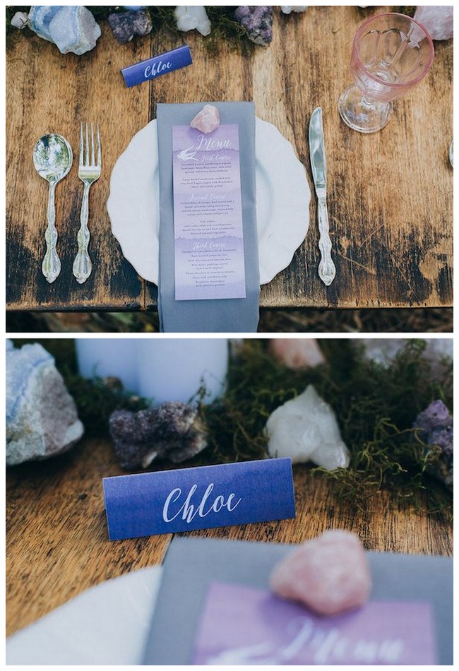 Geode Agate and Crystal Wedding Invitations