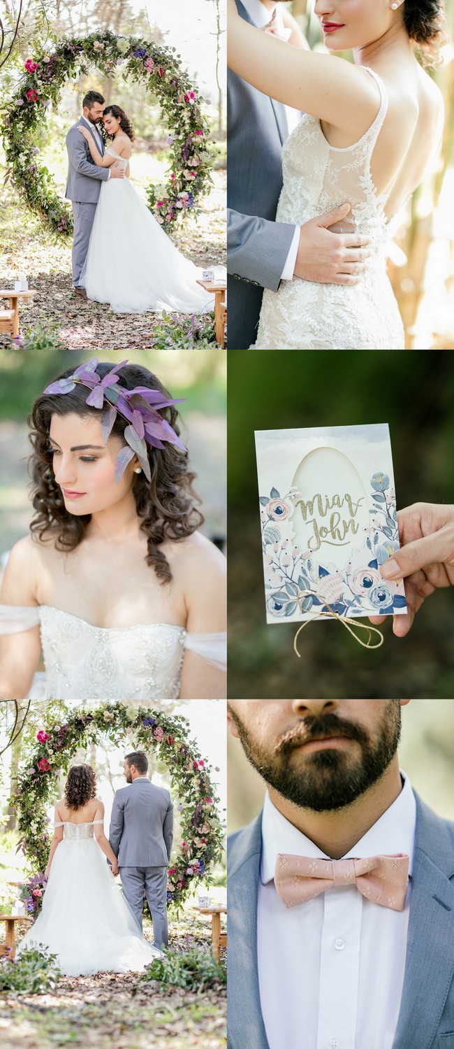 Outdoor Vows + A Giant Floral Wedding Ceremony Wreath!