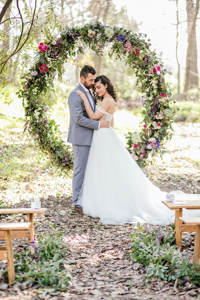 Giant Floral Wedding Ceremony Wreath