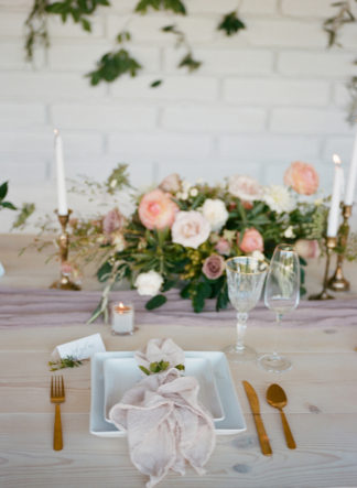 Gold mauve and blush pink wedding 