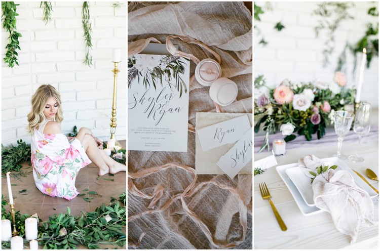 Gold mauve and blush pink wedding 