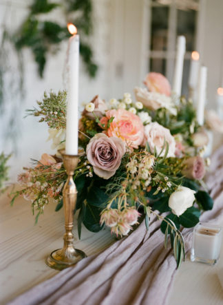 Gold mauve and blush pink wedding 