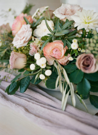 Gold mauve and blush pink wedding 