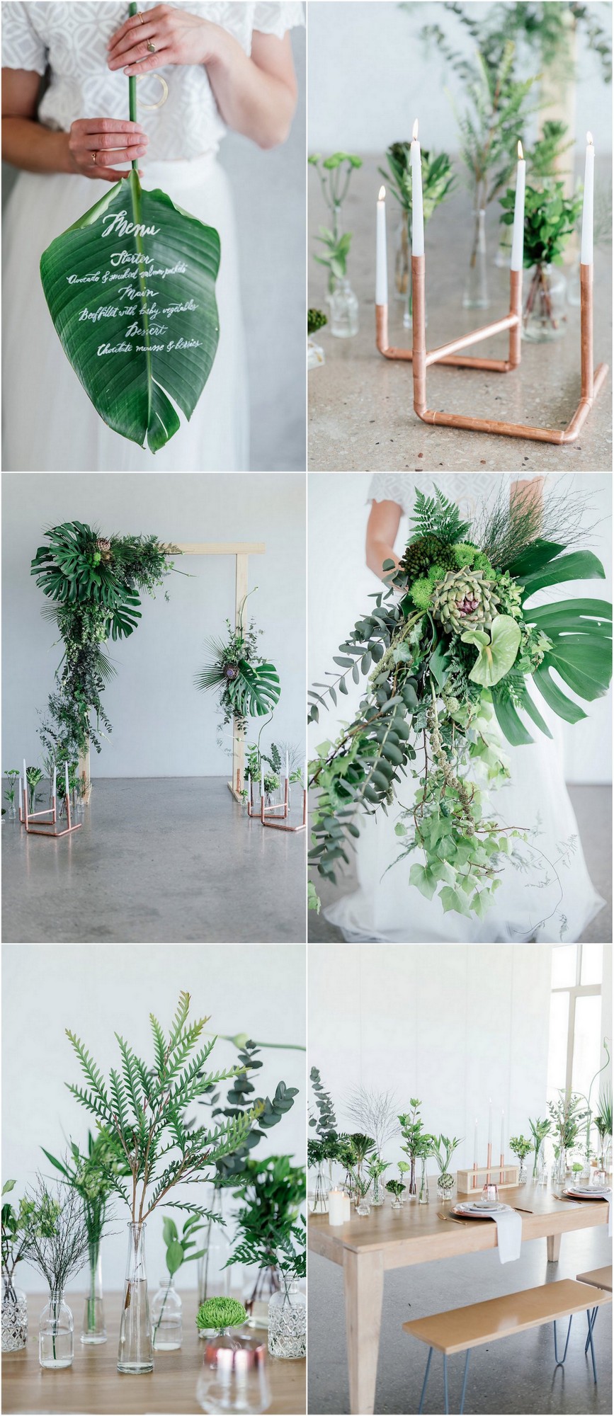 Greenery and Copper Wedding Ideas 