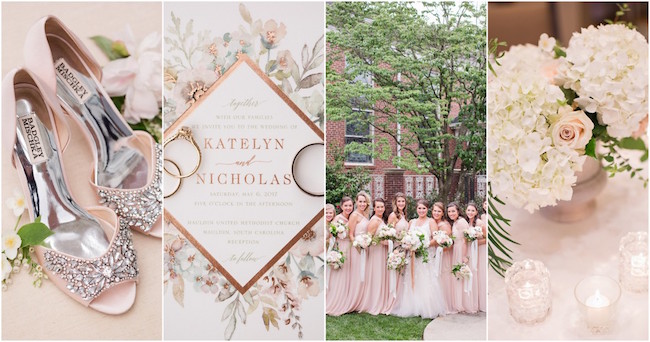 Blush Pink and Gray Wedding