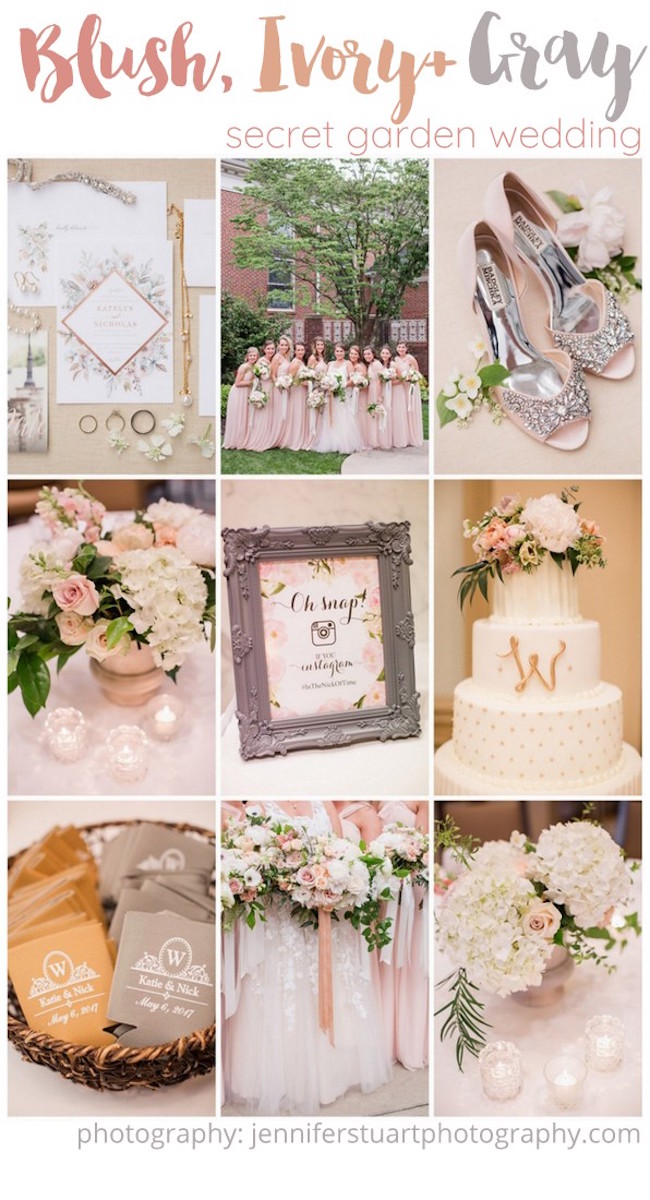 Blush Pink and Gray Wedding