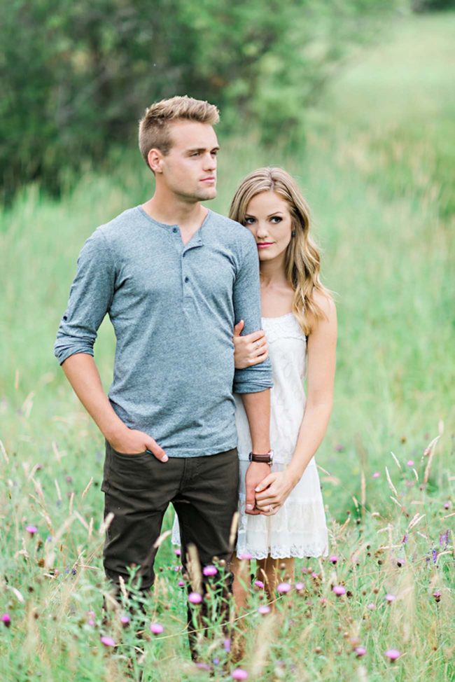 Outdoors Nova Scotia field and woods engagement shoot | Candace Berry Photography