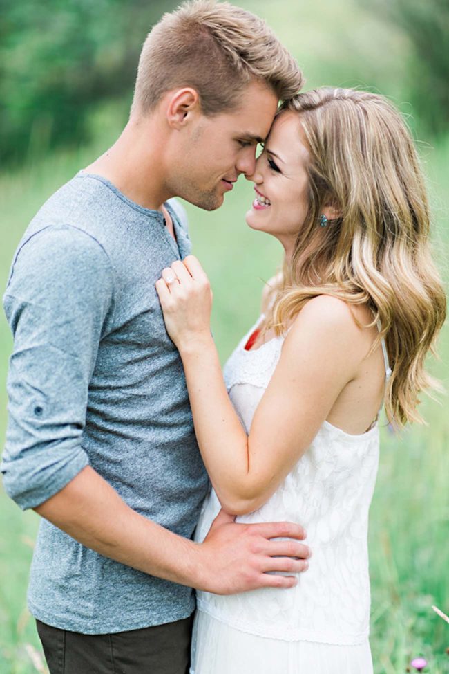 Outdoors Nova Scotia field and woods engagement shoot | Candace Berry Photography