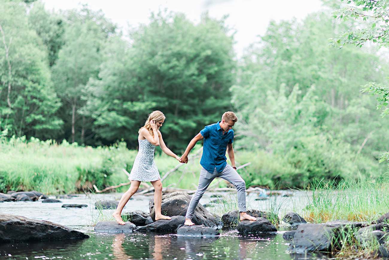 Outdoors Nova Scotia field and woods engagement shoot | Candace Berry Photography