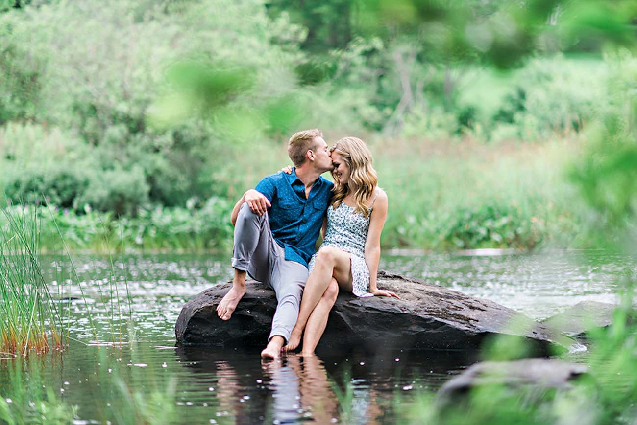 Outdoors Nova Scotia field and woods engagement shoot | Candace Berry Photography