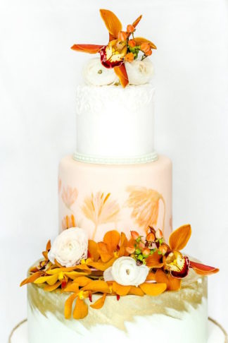 Peach Pink Gold Summer Wedding