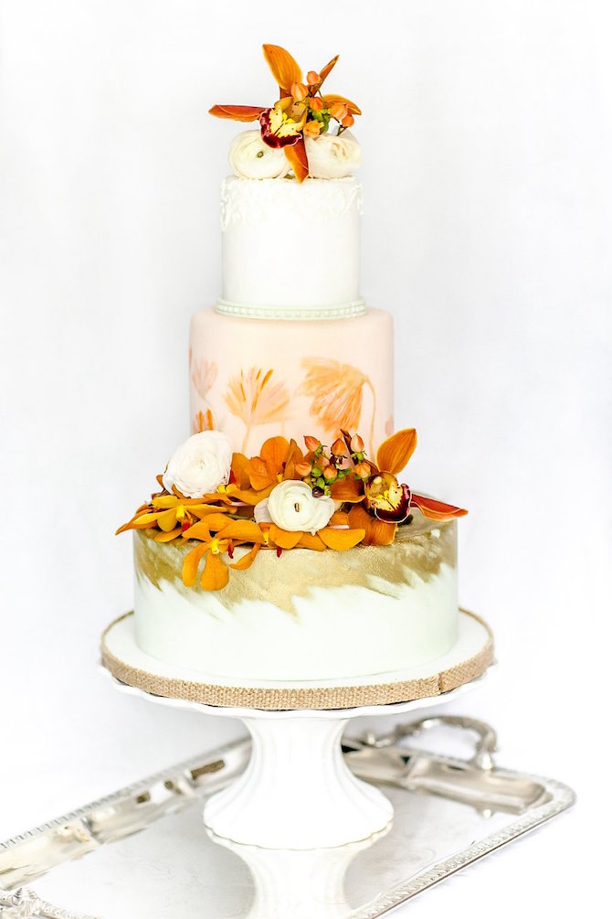 Peach Pink Gold Summer Wedding