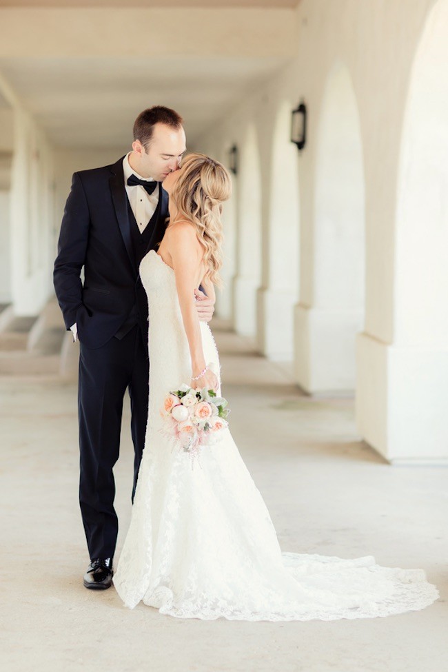 Peach Pink Palos Verdes Wedding - Figlewicz Photography