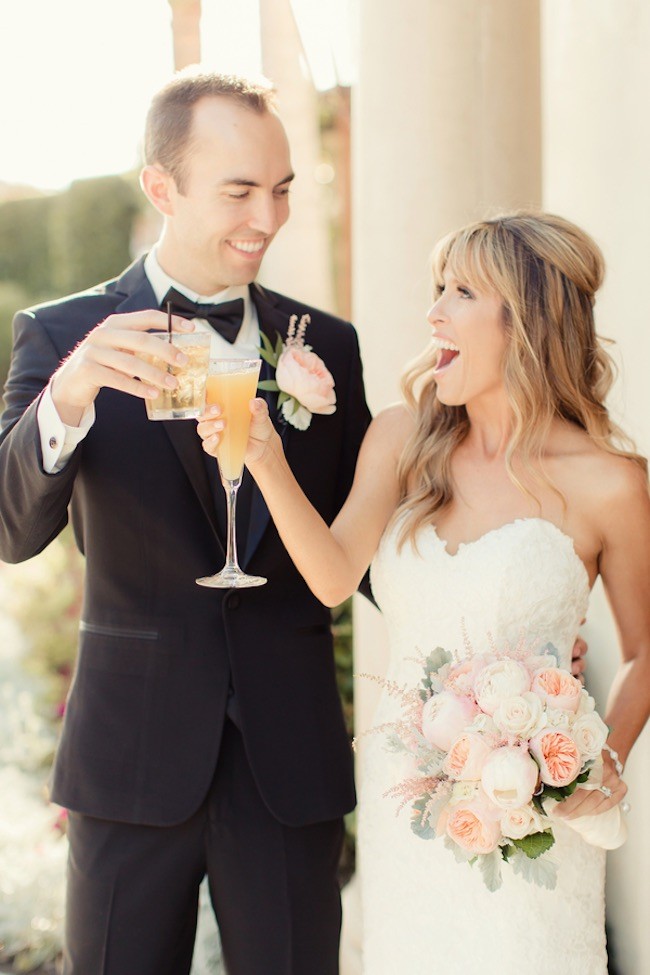 Peach Pink Palos Verdes Wedding - Figlewicz Photography