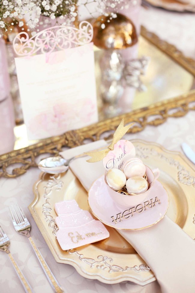 Pink Alice in Wonderland Wedding 60