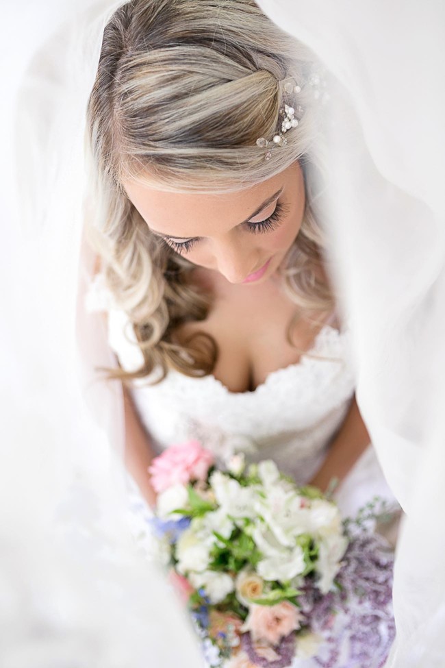 Rose Quartz Pink and Serenity Blue Geometric Wedding Ideas - Veronique Photography