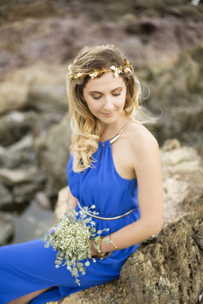 Royal Blue, Gold and White Grecian-inspired Wedding ideas. Sonje Ludwick Photography.