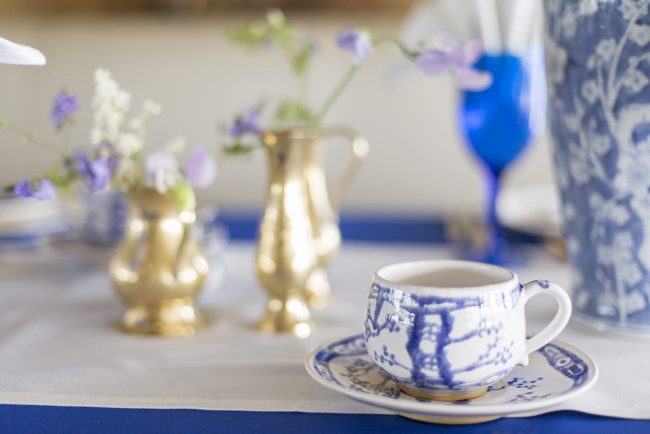 Royal Blue, Gold and White Grecian-inspired Wedding ideas. Sonje Ludwick Photography.