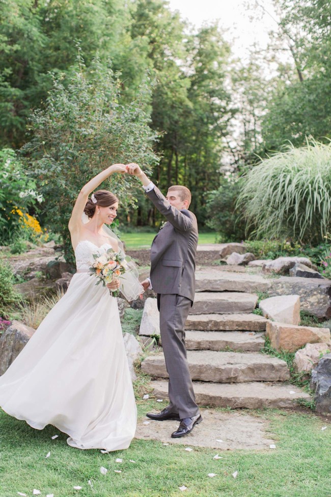 Dreamy summer garden wedding with romantic, rustic barn details - Brittany Lee Photography