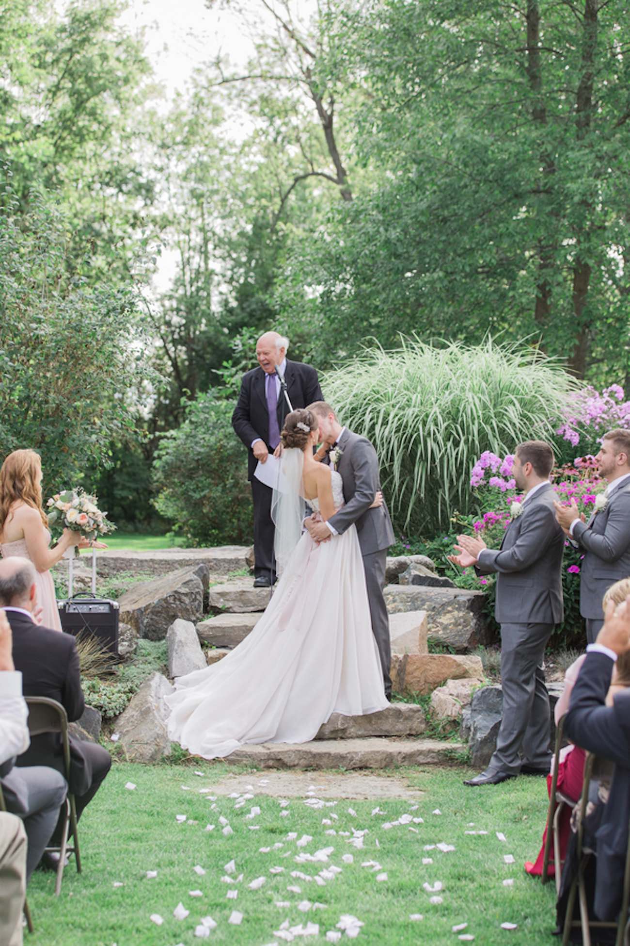 Dreamy summer garden wedding with romantic, rustic barn details - Brittany Lee Photography