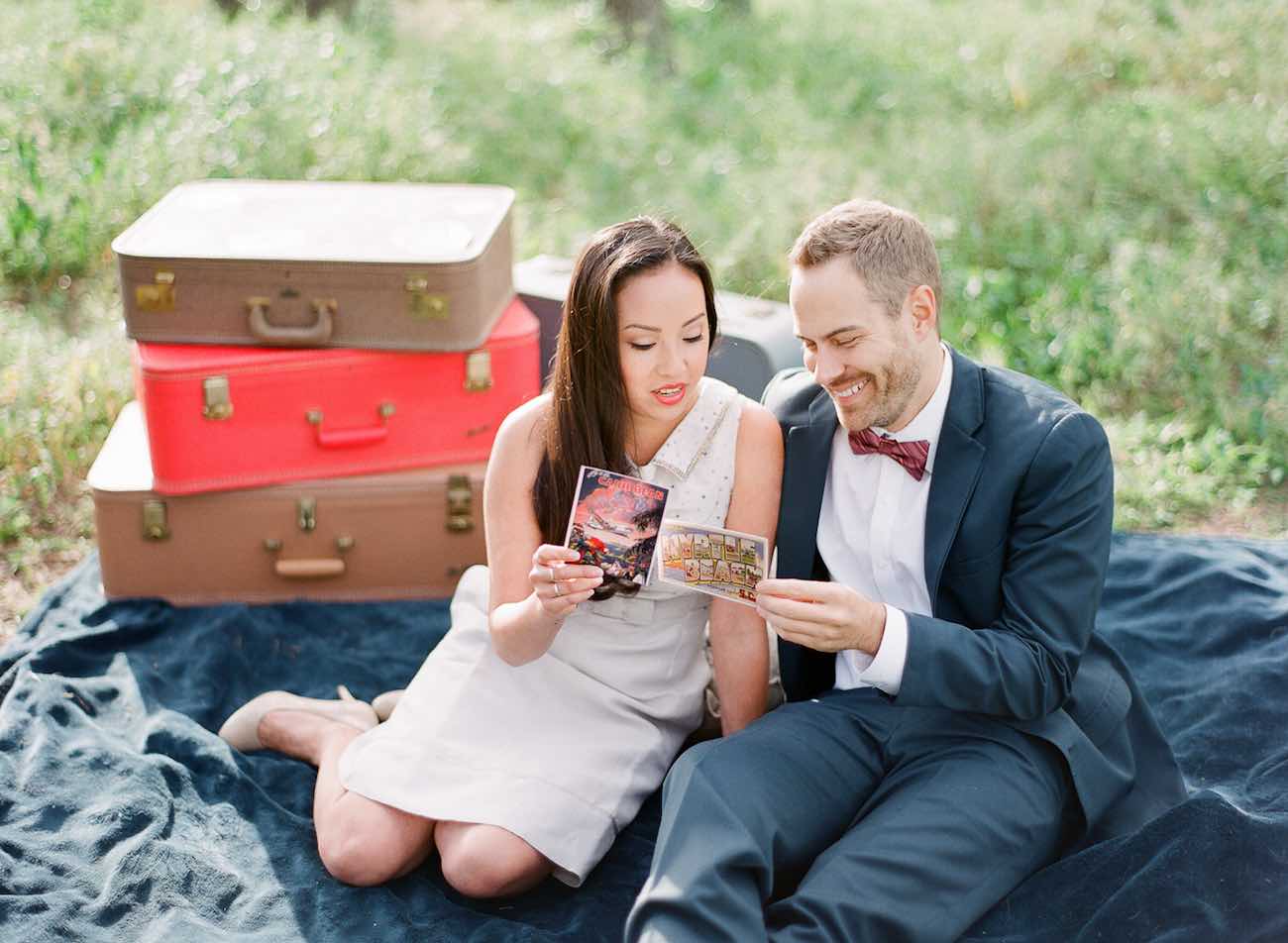 The cutest Travel Themed Engagement Photo Ideas by Bowtie and Bloom