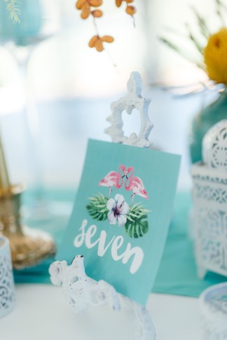 Tropical wedding table number. Click for the most absolutely gorgeous Tropical Wedding ideas ever!