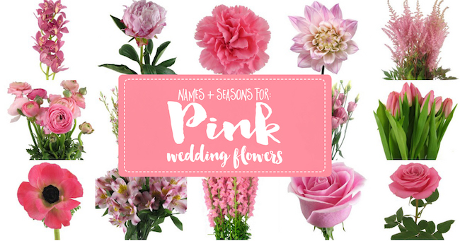 pink wedding flowers