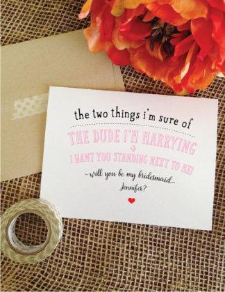 Cute ways to say yes to being a bridesmaid