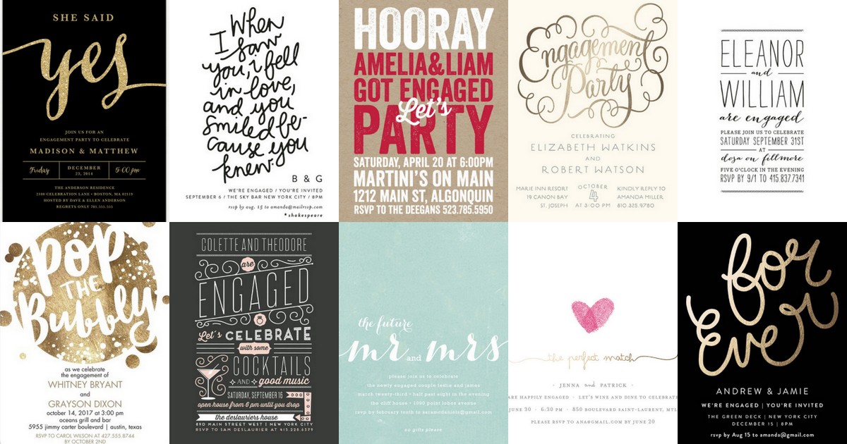 engagement party invitations 