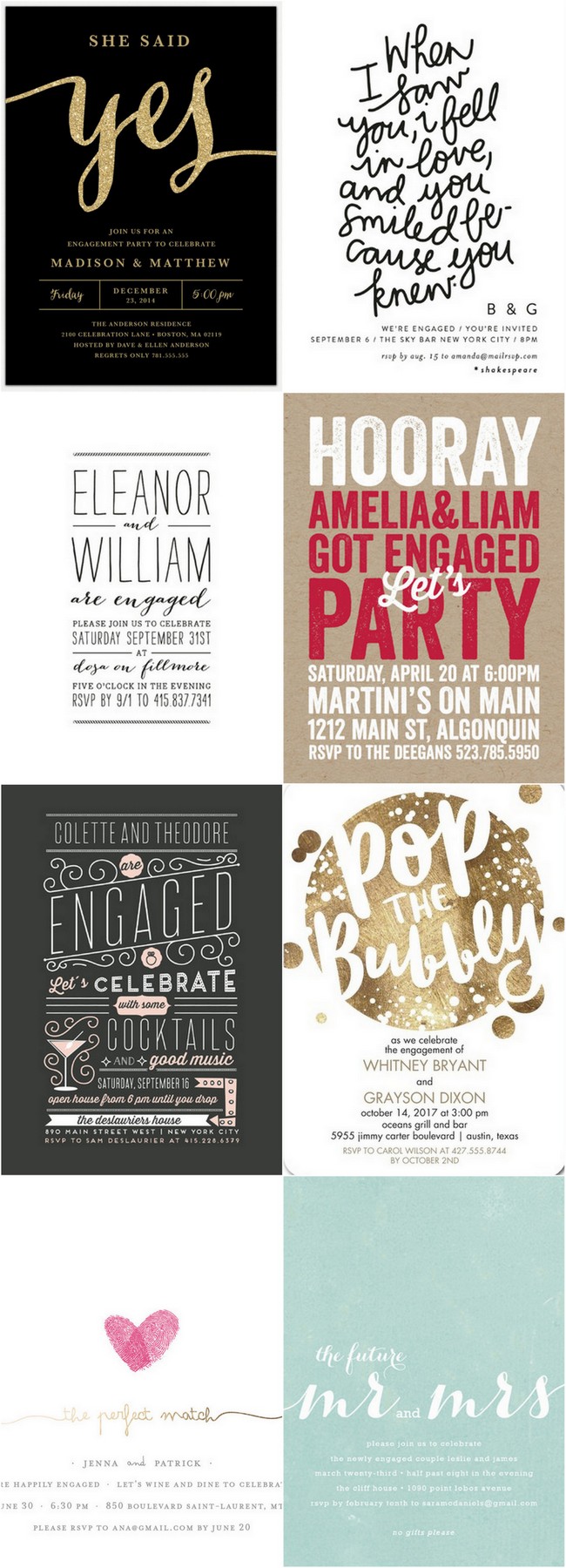 engagement party invitations 