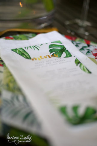 Green and gold botanical wedding