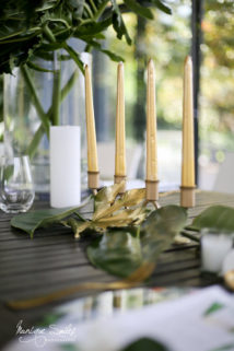 Green and gold botanical wedding